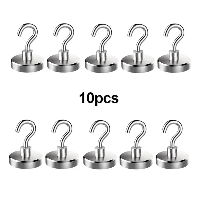 10 Strong Magnetic Hooks for Multi Purpose Storage