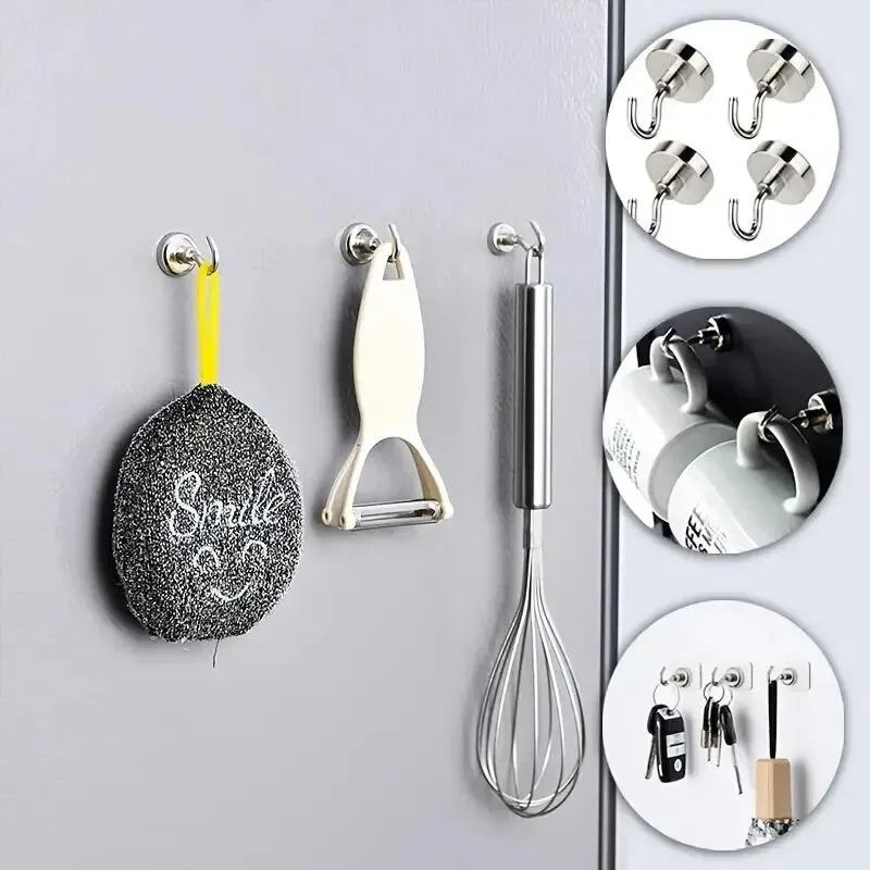 10 Strong Magnetic Hooks for Multi Purpose Storage