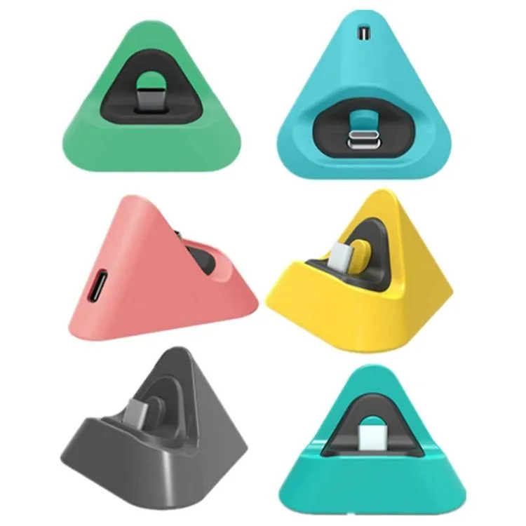 2-Pack Portable Triangle Charger | For Nintendo Switch / Lite | Dynamic Blue