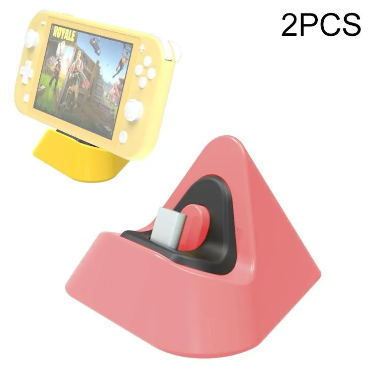 2-Pack Portable Triangle Charger | For Nintendo Switch / Lite | Dynamic Blue