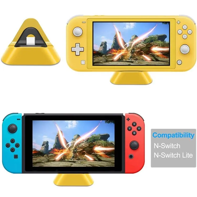 2-Pack Portable Triangle Charger | For Nintendo Switch / Lite | Dynamic Blue