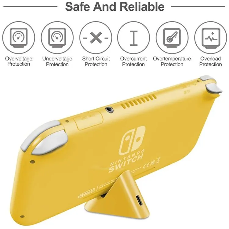 2-Pack Portable Triangle Charger | For Nintendo Switch / Lite | Dynamic Blue