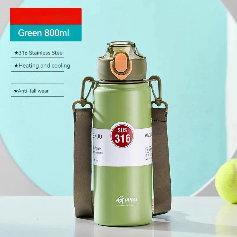 800ml Stainless Steel Thermos Bottle with Lid