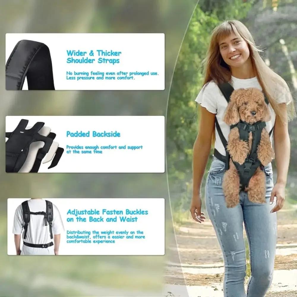 Adjustable Front Facing Hands-free Safety Dog Carrier Travel Backpack for Small Medium Dog