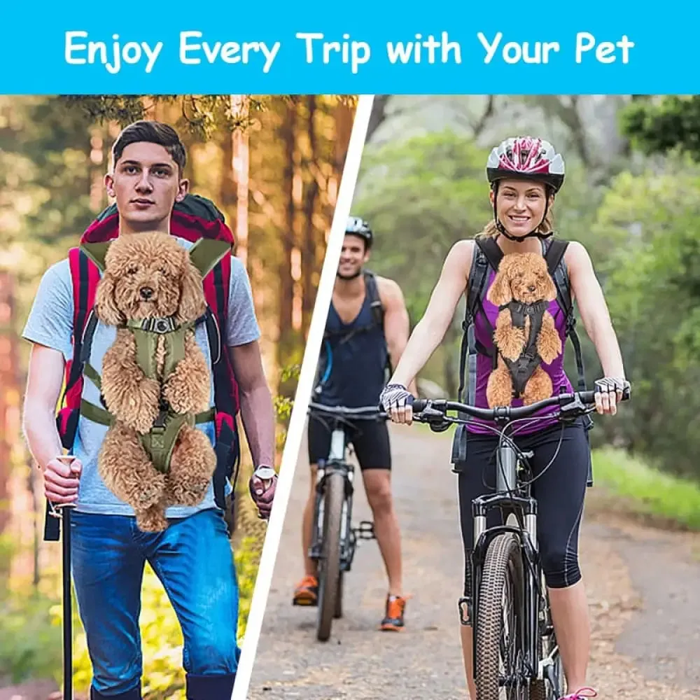 Adjustable Front Facing Hands-free Safety Dog Carrier Travel Backpack for Small Medium Dog