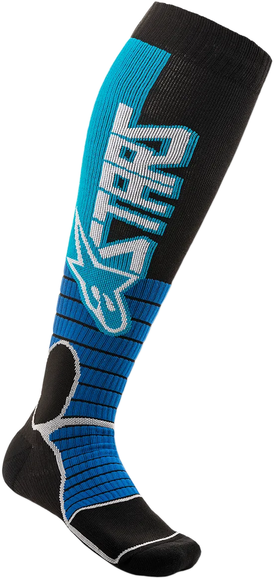 ALPINESTARS MX Pro Socks - Cyan/Black - Large 4701520-731-L2X