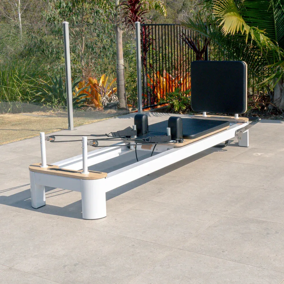 Aussie Pilates - Classic White Metal Reformer
