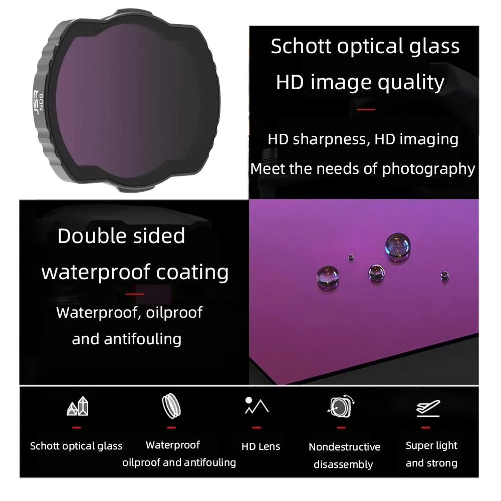 Avata Style Nd8pl Adjustable Filter for Dji - Compact