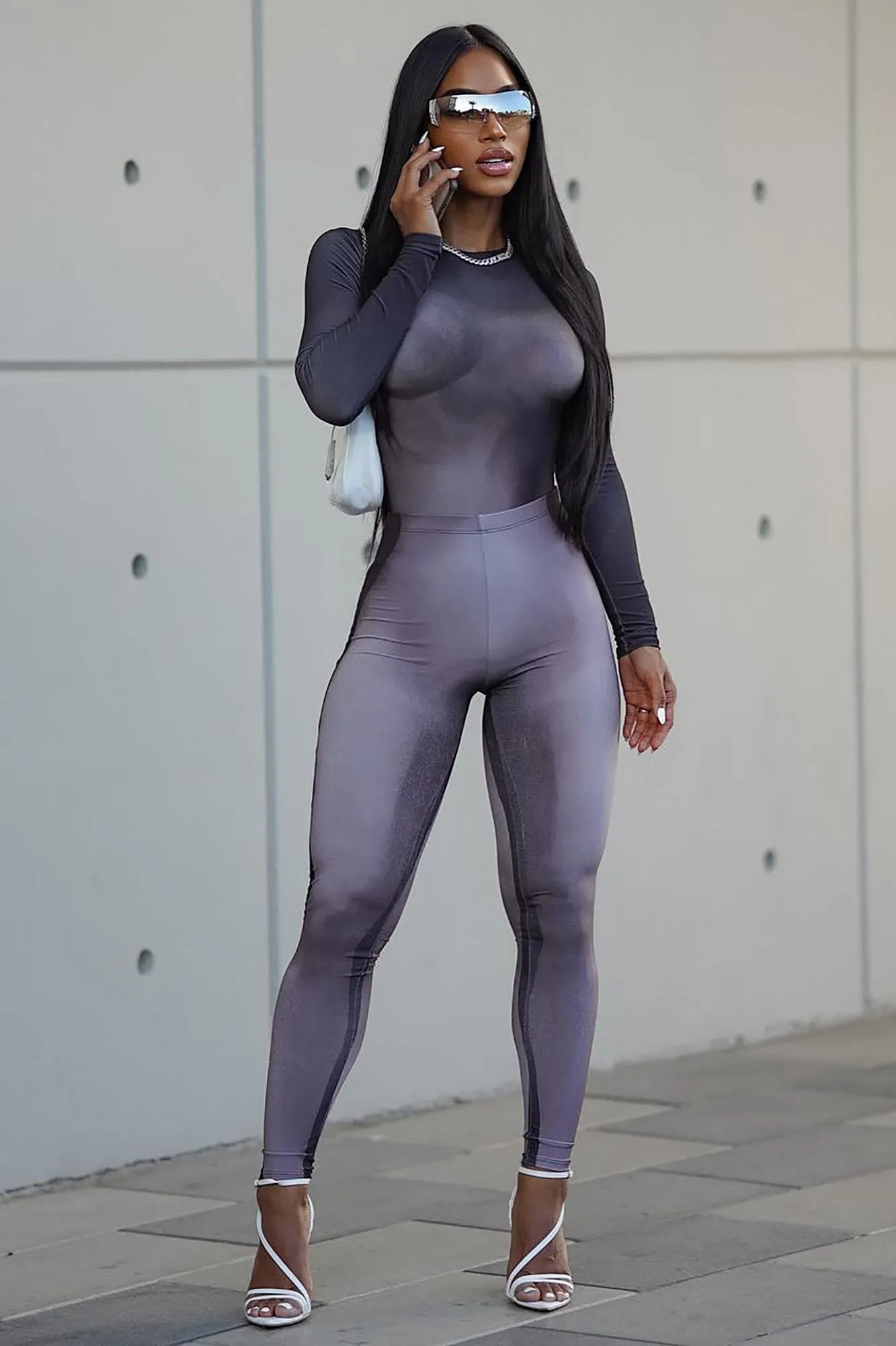 Bangin Body Legging Set - Black/White