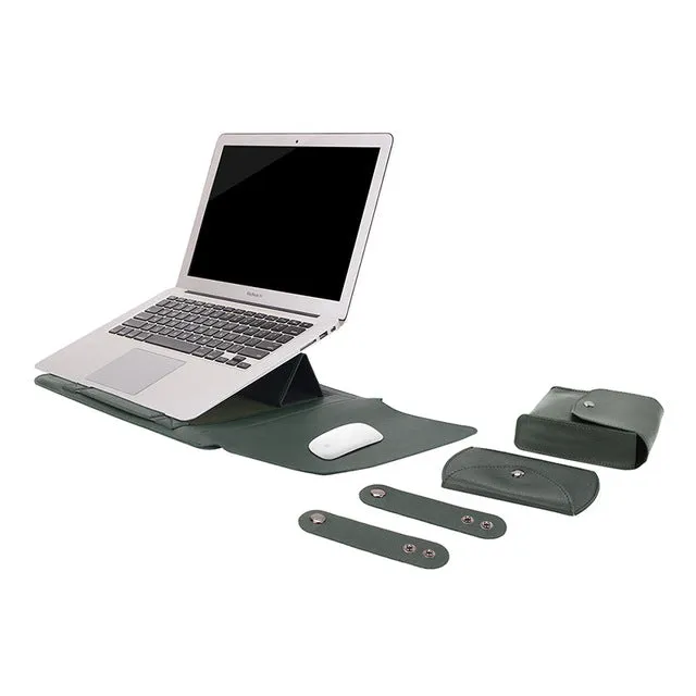 Leather Sleeve Set With Support Frame for MacBook 15-inch