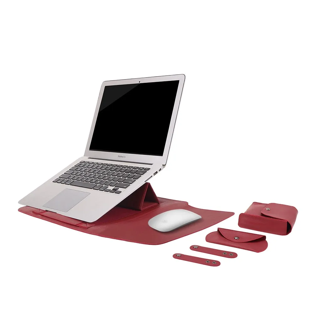 Leather Sleeve Set With Support Frame for MacBook 15-inch