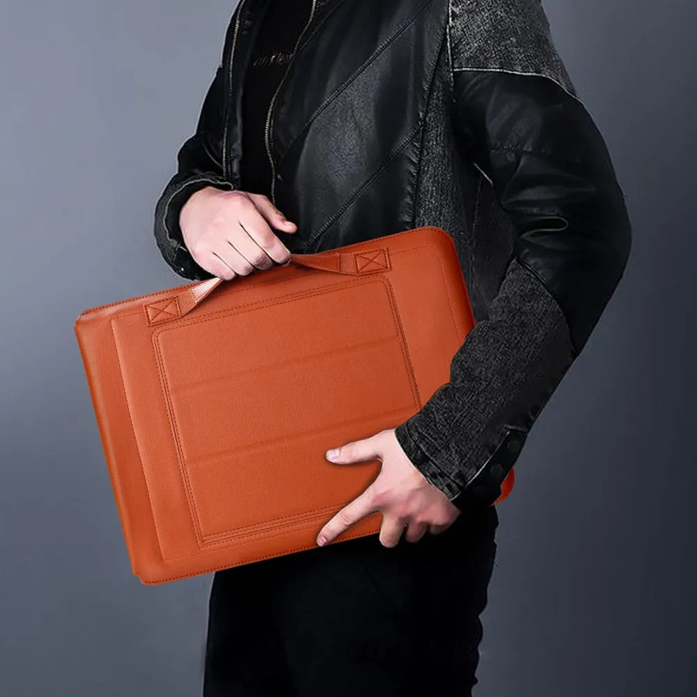 Leather Sleeve Set With Support Frame for MacBook 15-inch