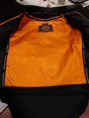 Mens Motorcycle Premium Biker Riding Tall Leather Jacket with Kidney padding back