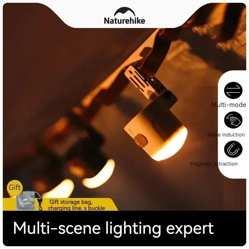 Naturehike Mini Light Portable Lamp Waterproof Lighting Ultralight Flashlight Outdoor Headlight Camp Lantern Pocket Tools 70g
