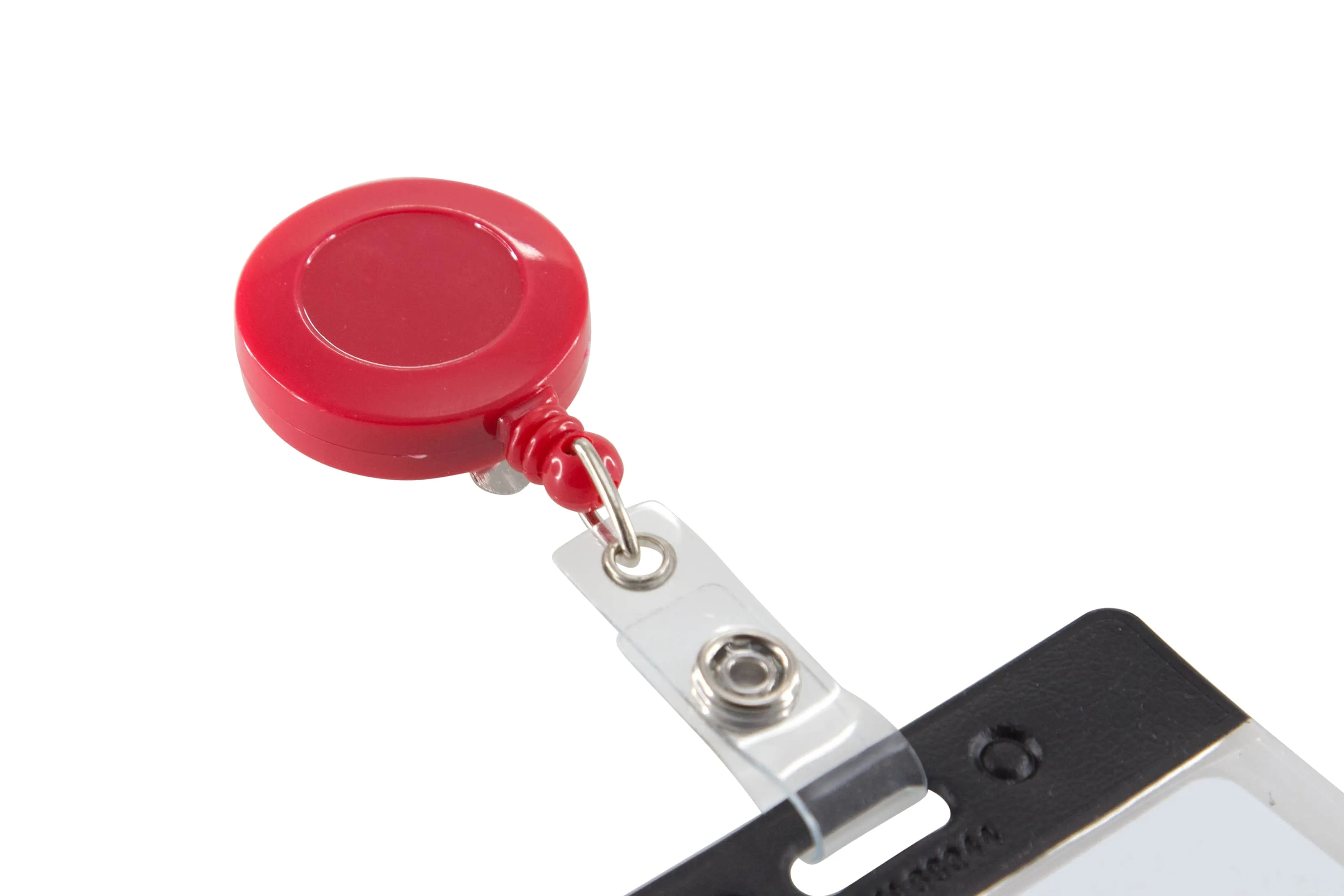 SICURIX Standard ID Badge Reel Round Belt Clip Strap RED (68822)
