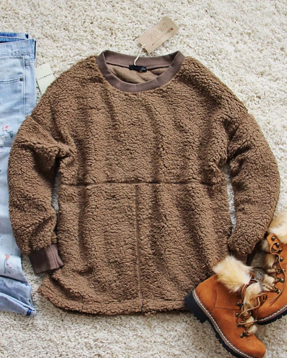 The Teddy Sweatshirt in Firewood