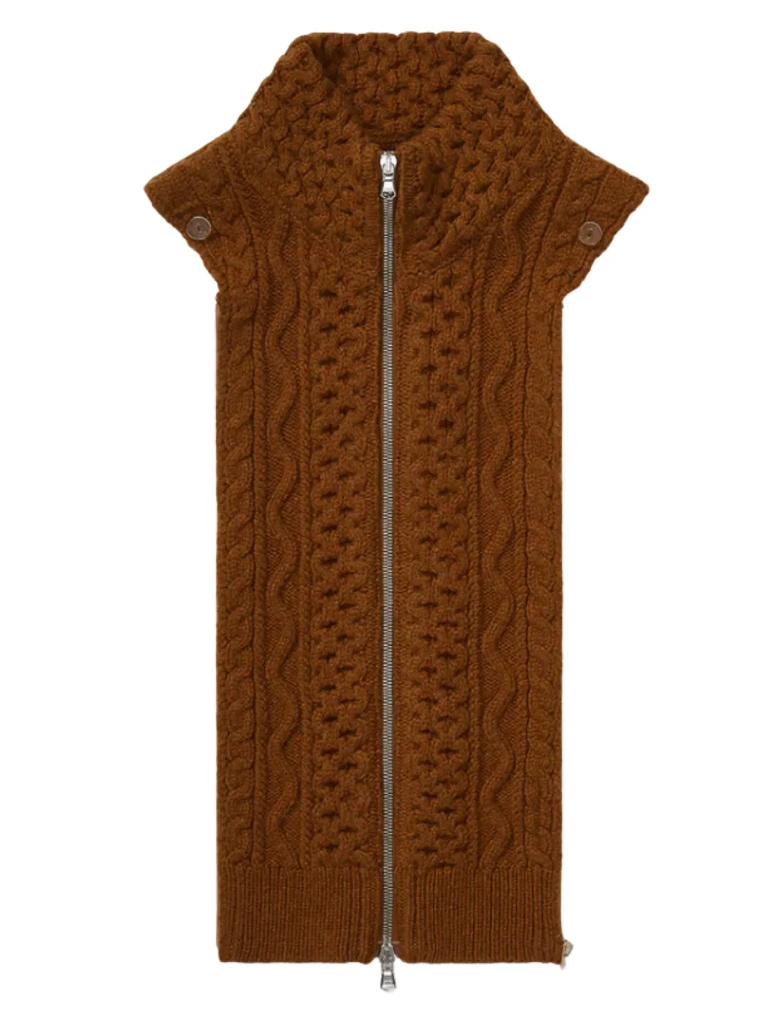 TIHANY LAMBSWOOL KNIT DICKEY IN DARK OCHRE