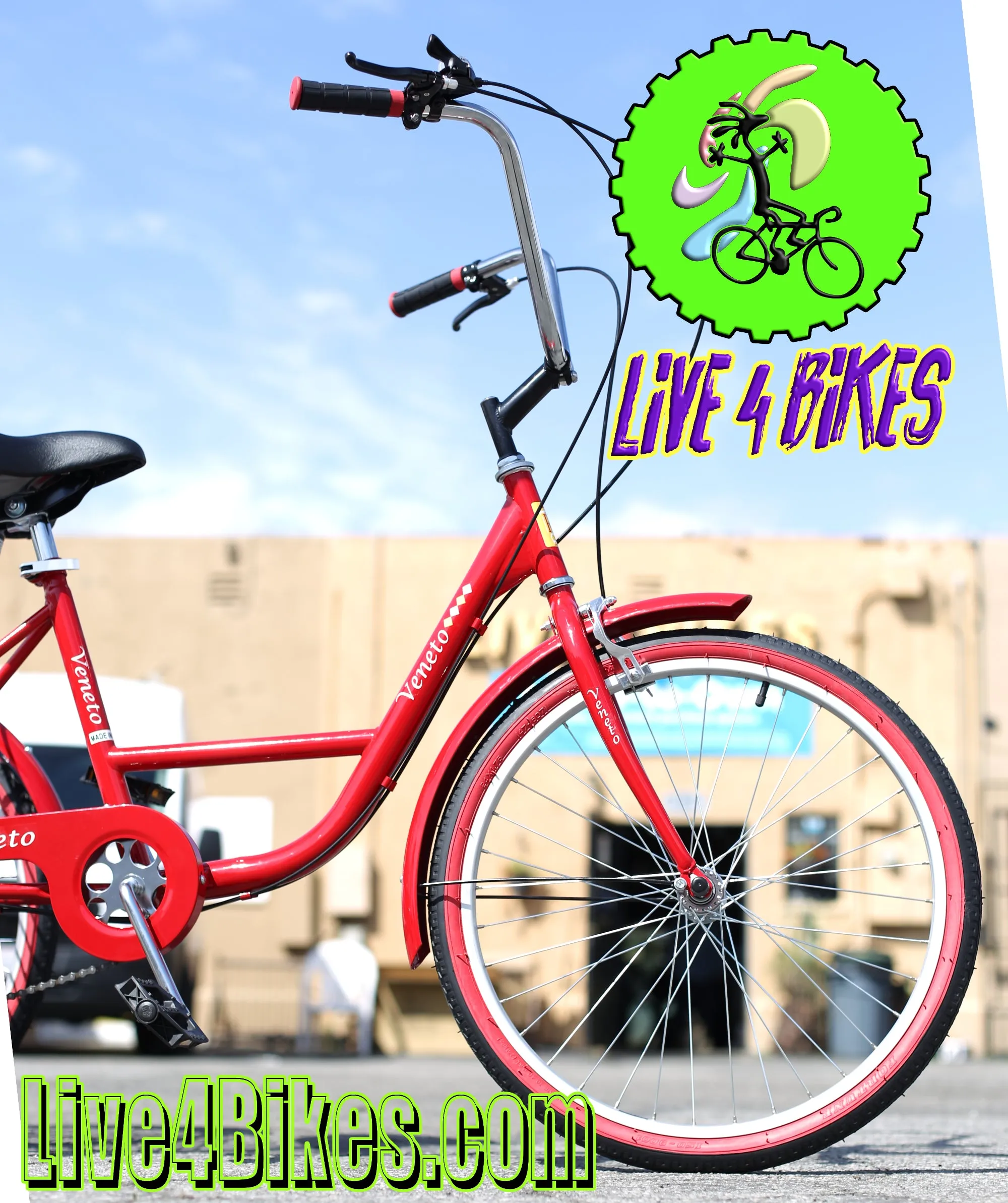 Trike Three Wheeler Adult Veneto 24in Tricycle 7 Speed Red Special Needs Balancing Bike