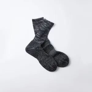 Washi Pile Crew Socks (Black)