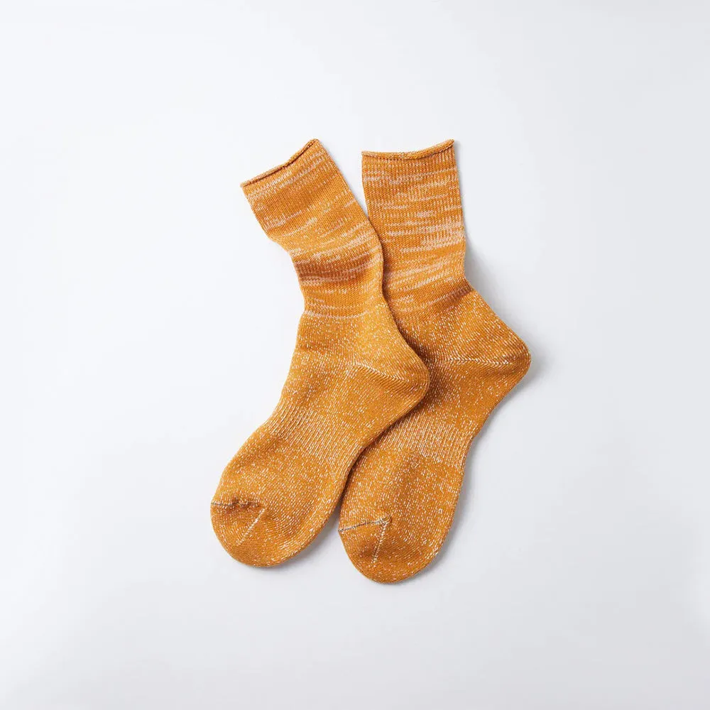 Washi Pile Crew Socks (D. Yellow)